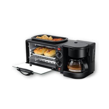 Mokhamano Xiaoba Breakfast Oven Listrik 3 In 1 BLACK