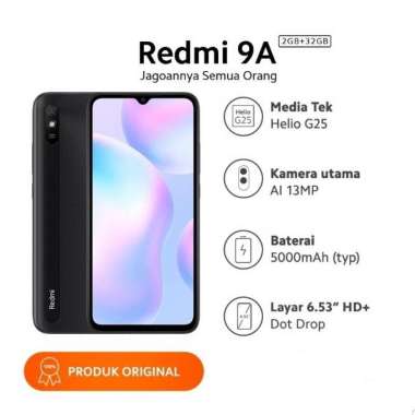 Handphone Xiaomi Redmi 9A 2/32 GB | HP smartphone mi 2/32gb tam resmi