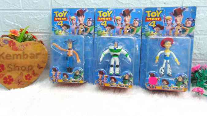 ZC8702 Miniatur Figure Toy Story Mainan Koleksi Pajangan Toy Story Anak Motif Random