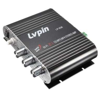 LVPIN Mini HiFi Stereo Amplifier Treble Bass Booster 12V 200W - LP-838