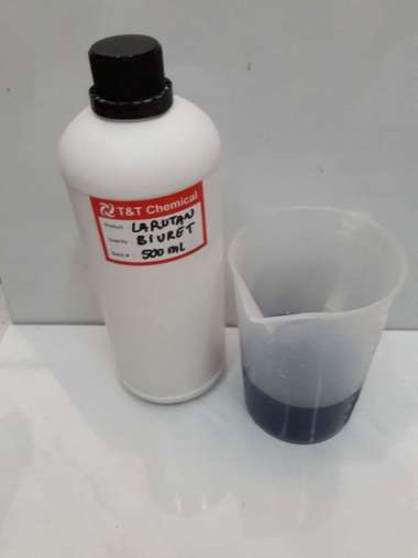 larutan biuret / reagen biuret / biuret reagent 500ml Sesuai foto