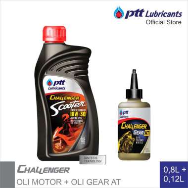 ptt lubricants challenger scooter sae 10w30 jaso mb sl oli motor matic 0 8 l free challenger gear at 0 12l