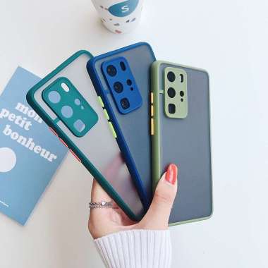 Soft Case Huawei P40 Pro Soft Aero Color Button Matte hijau matcha