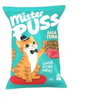 [ Mister puss ] Makanan kucing mister puss 500gr rasa salmon Tuna Freshpack TUNA