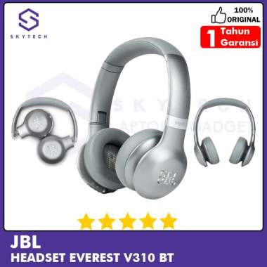 HEADSET/HEADPHONE BLUETOOTH JBL EVEREST V310/310 ORI GARANSI RESMI SILVER