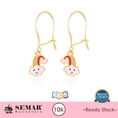 Anting Emas Anak Baby Colour Sweet Rainbow Gold 10K Semar Nusantara