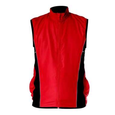 Rompi/Vest Parasut Pria Olahraga Bersepeda warna Merah Merah S