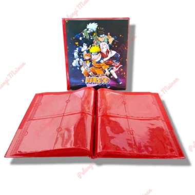 Album Kartu Naruto Sedang kapasitas 96 pcs Merah