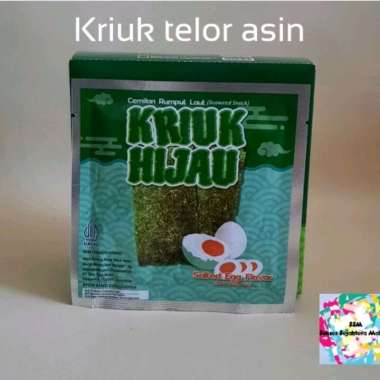 Kriuk Hijau rumput laut per box Telur Asin