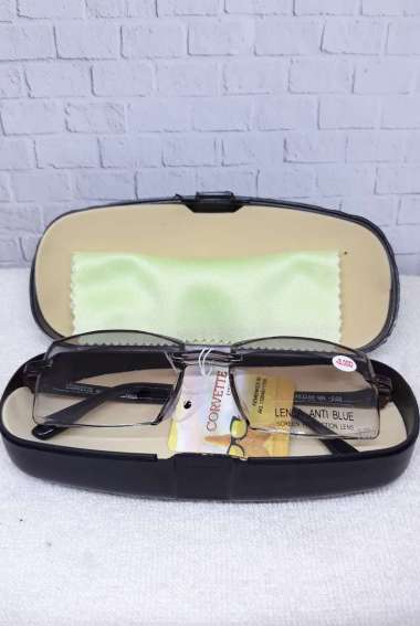 KACAMATA MINUS KACAMATA RABUN JAUH PRIA WANITA FREE BOX & KAIN LAP AA635 -1.75 Hitam