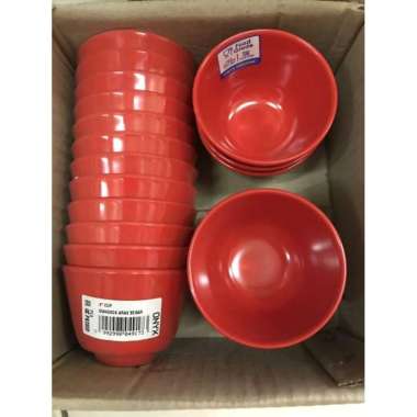 Mangkok Arak Besar Melamin Onyx 2203/ Mangkok Sembahyang Merah / Sloki