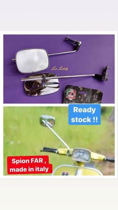 Spion FAR kotak include bracket cocok utk semua vespa