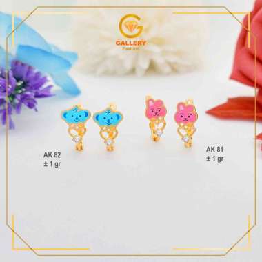 ANTING JEPIT ANAK EMAS ASLI KADAR 6K DAN GOLD 8K KODE AK 81 AK 82 ANTING KLIP ANAK DAN DEWASA MODEL 