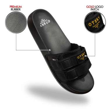 Otsky Sandal slide slip on Strap Series Black 39 SLIP-STRAP-BLK