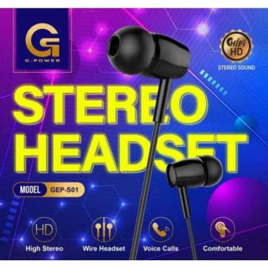 Gpower HF Handsfree Headset Earphone Super Bass Original Garansi H03