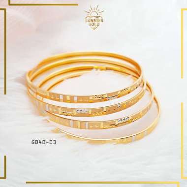 GELANG KERONCONG EMAS ASLI KADAR 6K (300), 8K (375) & 16K (700) GELANG EMAS KERONCONG WANITA UKIR CA