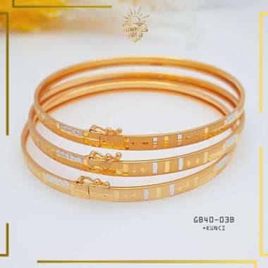 GELANG KERONCONG EMAS ASLI KADAR 6K (300), 8K (375) & 16K (700) GELANG EMAS KERONCONG WANITA UKIR CA