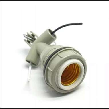 fitting KERAMIK rumah lampu gantung jalan E27 hanger holder abu
