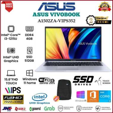 ASUS VivoBook 15 A1502ZA VIPS352 I3-1215U 4GB 512GB SSD Touch W11 OHS