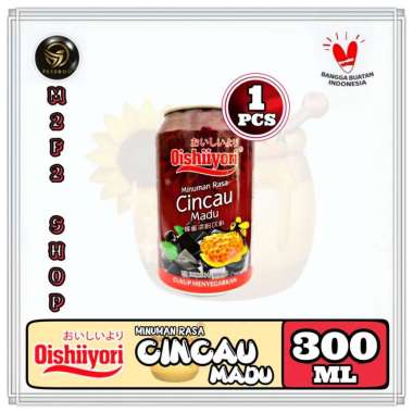 Oishiiyori Grass Jelly Rasa Cincau Madu Kaleng - 300 ml (Kemasan Satuan)