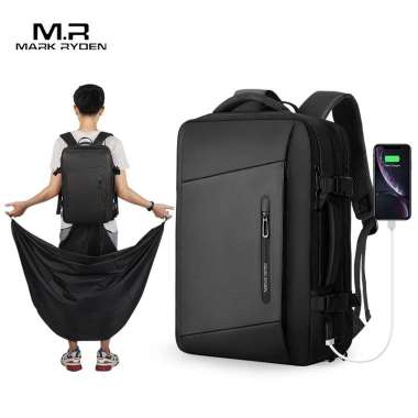 Mark Ryden MR9299 Tas Ransel Laptop Kerja Backpack Pria USB Raincoat 17 Inch Expandable