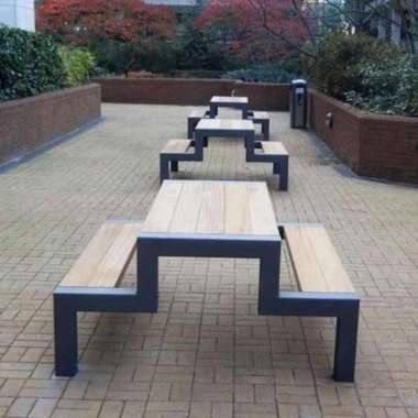 CUSTOM - meja kursi taman outdoor hardware set minimalis