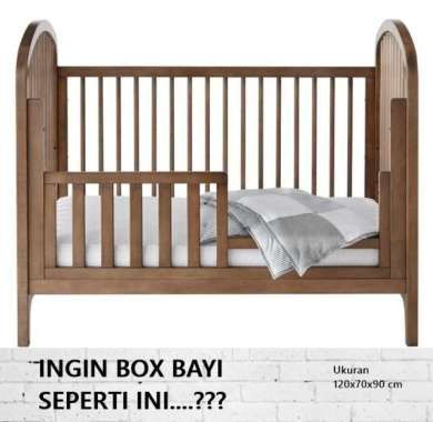 Tempat Tidur Bayi Kayu Jati Desain Terbaru Box Tidur Bayi Kayu Jati - Kayu Mahoni Paket Lengkap