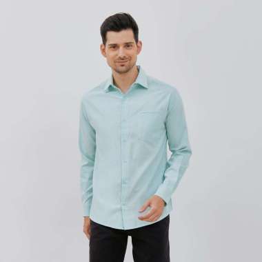 Paulmay Kemeja Pria Reguler Fit Oxford Baby Green M