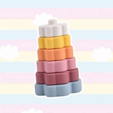 Soft Jenga Building Wavy Blocks/Mainan Jenga/Mainan Edukasi Anak