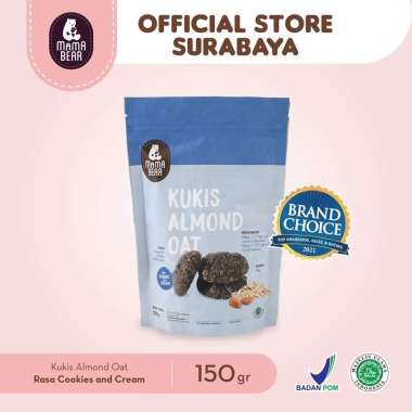 MamaBear Kukis Almond Oat ASI Booster Cookies Pelancar Asi Mama Bear Cookies n Cream