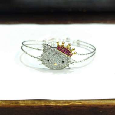Gelang Anak/Remaja Hello Kitty Emas Putih 750