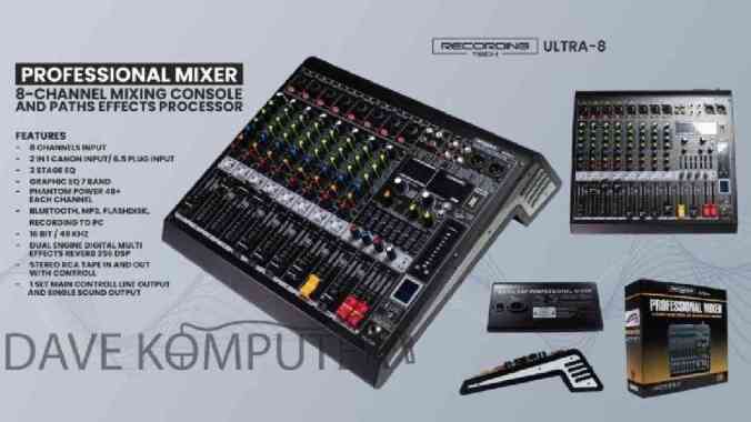 RECORDING TECH ULTRA 8 / ULTRA8 / ULTRA-8 Audio Mixer 8 Channel