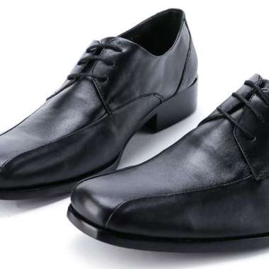 Marelli Sepatu Pantofel Kulit Tali Pria bernuansa monokrom untuk classic office look Simone - Black 