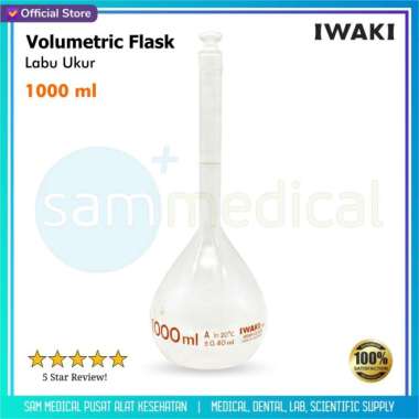 Iwaki Volumetric Flask / Labu Ukur 1000ml