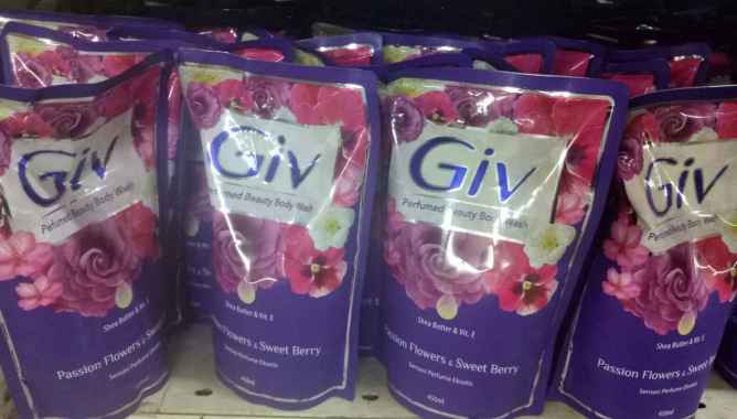 Giv Sabun Mandi Cair - Ungu [450 mL/ Kemasan Refill]