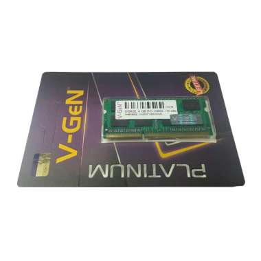 SODIMM VGEN DDR3 4GB PC 10600 Platinum V-GEN PC-10600 PC10600 Hitam/Hijau