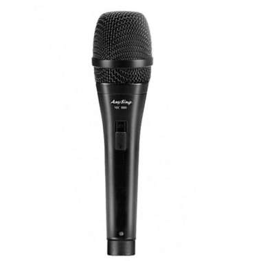 Anysing MC 880 Dynamic Microphone Wired Karaoke Hitam