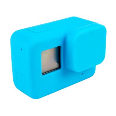 GoPro Hero 5 / Hero 6 Silicone Case with Lens Cap Cover - Biru
