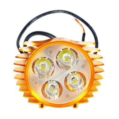 Lampu Sorot Motor Luxeon Slim - Gold [4 Mata]