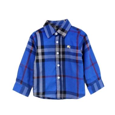 GBS Burberry Kemeja Navy Kotak Baju Atasan Anak Laki-laki