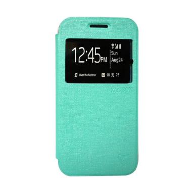 Zagbox Flip Cover Casing for Samsung Galaxy J1 Mini - Hijau Tosca
