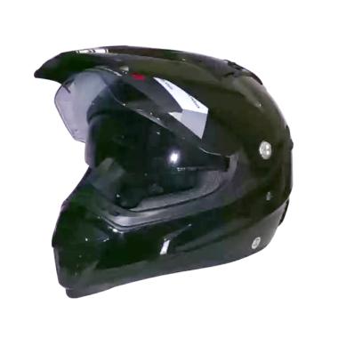 Snail MX-311 Double Visor Helm Motocross - Hitam Clear XL