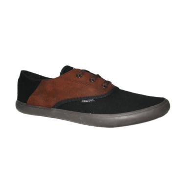 Kappa Suede Shoes Sepatu Sneakers - Black Brown K13CFL053A