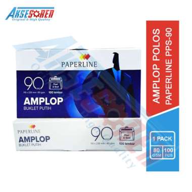 Amplop Putih Polos Panjang Buklet Paperline [PPS-90/100 pcs] / Envelope Uang Angpao Besar [1 Pack] P