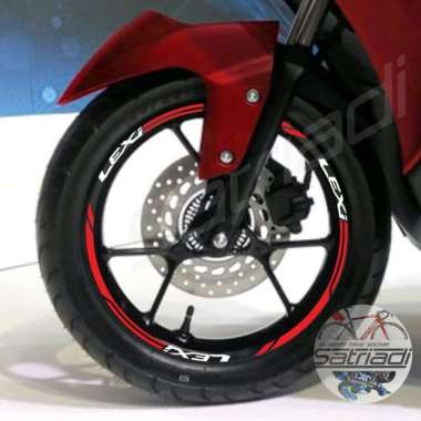 Stiker Velg Sticker Motor Decal Yamaha Lexi merah putih ring 14 Velk 2018
