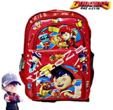 Tas ransel anak tas sekolah anak TK SD karakter Boboiboy merah