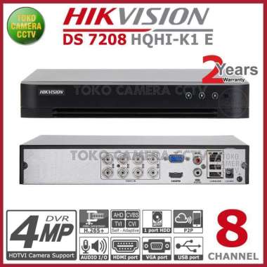 DVR HIKVISION 8 CHANNEL DS-7208HQHI-K1/E Hitam