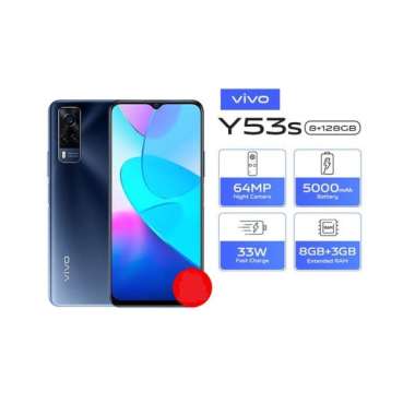 Vivo Y53s Ram 8GB Rom 128GB Hitam