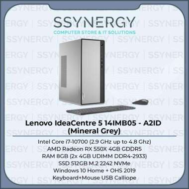 harga PC Lenovo Ideacentre 5-14IMB05-A2ID I7-10700 8GB 512GB SSD RX550X 4GB Blibli.com
