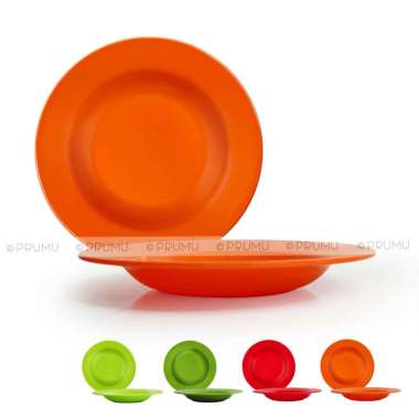 Piring Makan Melamin 9 inch - Piring Melamin - Piring Melamine Golden Flying Fish Orange